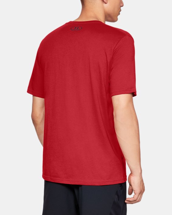 Men's UA Big Logo Short Sleeve T-Shirt, Red, pdpMainDesktop image number 1